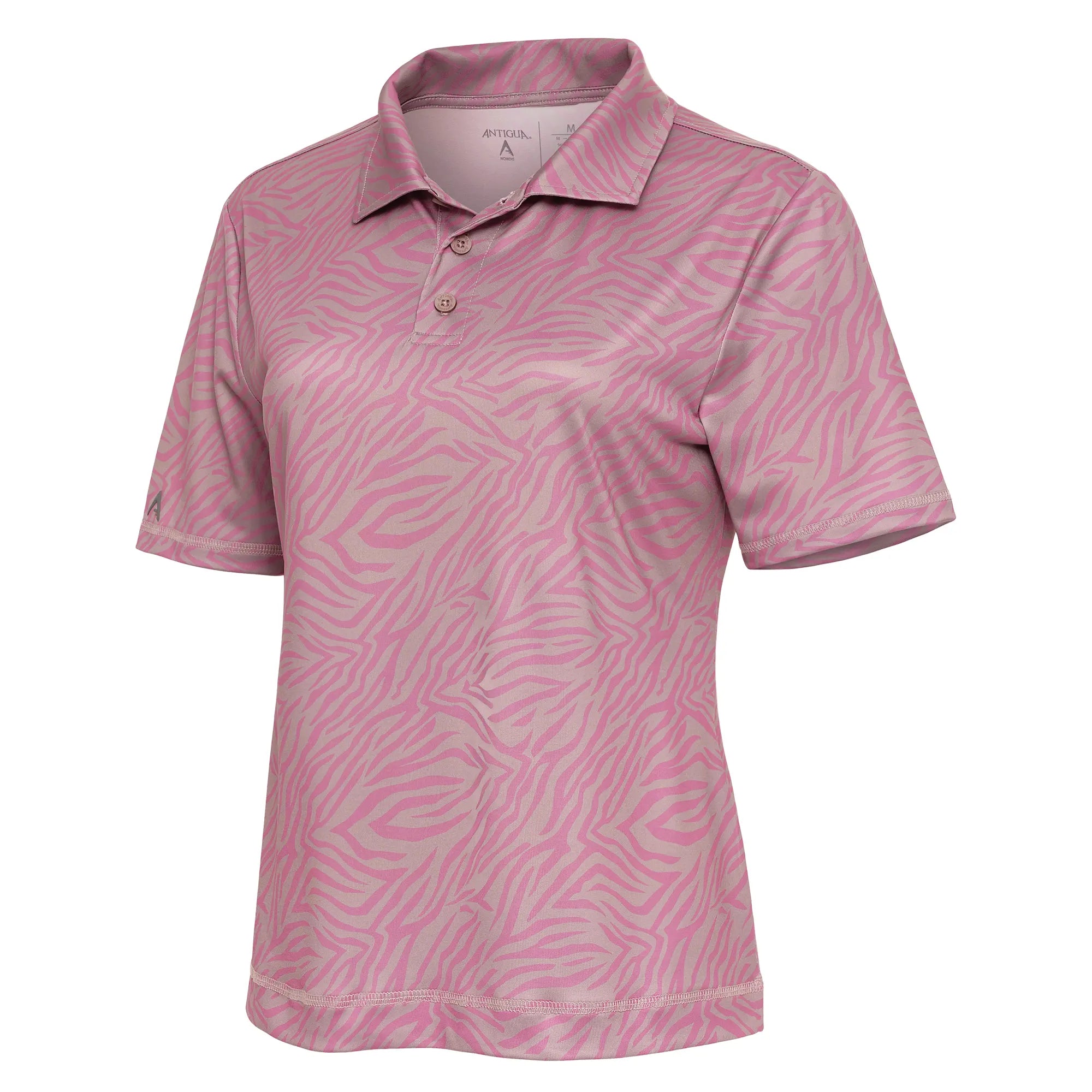 Ladies Antigua Feature Short Sleeve Polo Mauve/Bubblegum