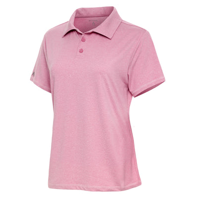 Ladies Antigua Motivated Short Sleeve Polo Bubblegum Heather