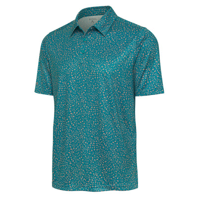 Mens Antigua Motion Short Sleeve Polo Bay/Desert Sun