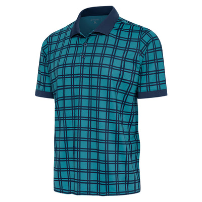 Mens Antigua Bluegrass Short Sleeve Polo Nautical Navy/Bay