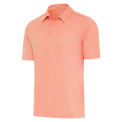 Mens Antigua Par 3 Short Sleeve Polo Desert Sun Heather