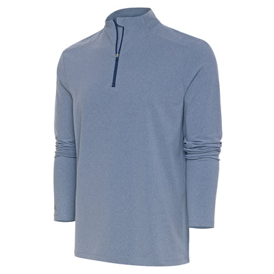 Mens Antigua Swing Set 1/4 Zip Pullover Nautical Navy Heather