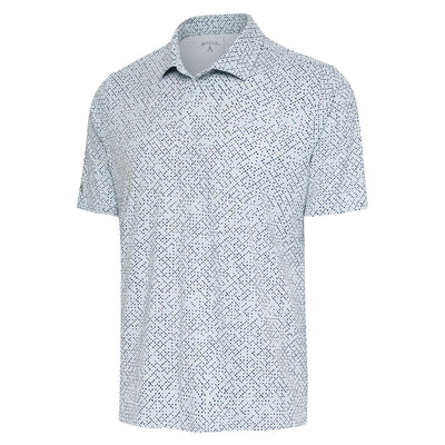 Mens Antigua Marbles Short Sleeve Polo Illusion Blue/Nautical Navy Multi