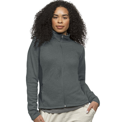 Ladies Antigua Course Jacket Charcoal Heather Multi