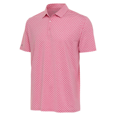 Mens Antigua Viper Short Sleeve Polo Aurora Htr/Carnation