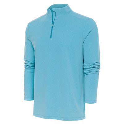 Mens Antigua Swing Set 1/4 Zip Pullover Bay Heather