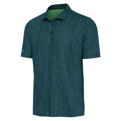 Mens Antigua Mashie Short Sleeve Polo Nautical Navy/Pistachio