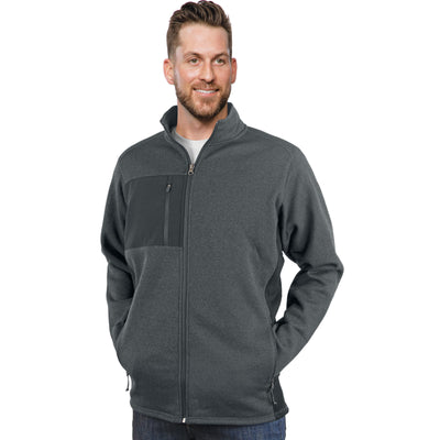 Mens Antigua Course Jacket Charcoal Heather Multi