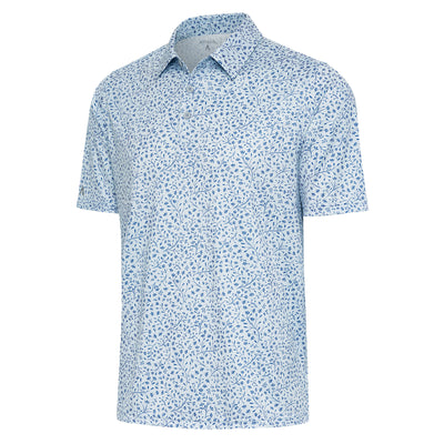 Mens Antigua Motion Short Sleeve Polo Illusion Blue/Wave