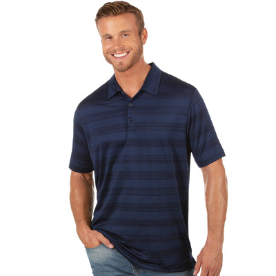 Mens Antigua Compass Short Sleeve Polo Navy Multi