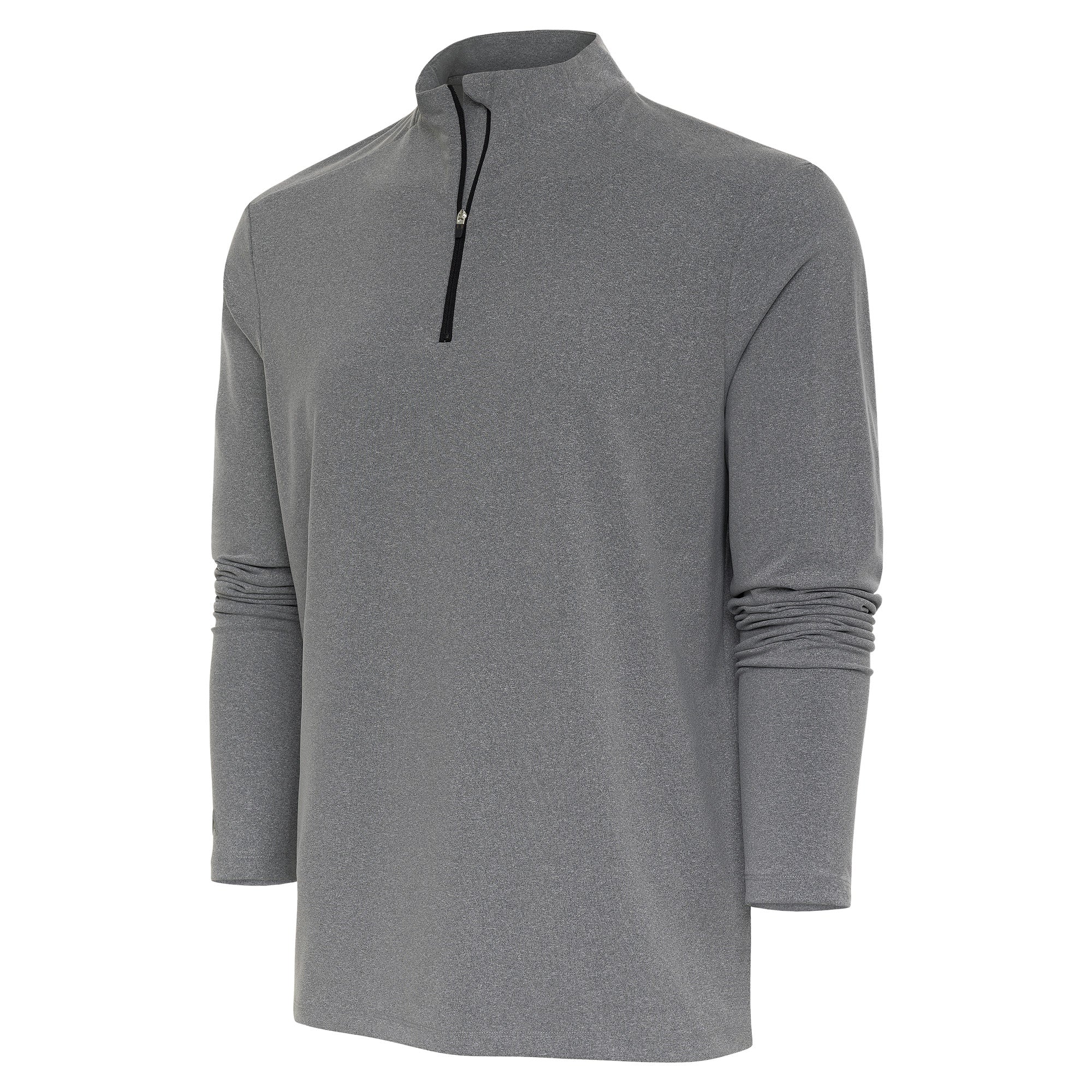 Mens Antigua Swing Set 1/4 Zip Pullover Black Heather