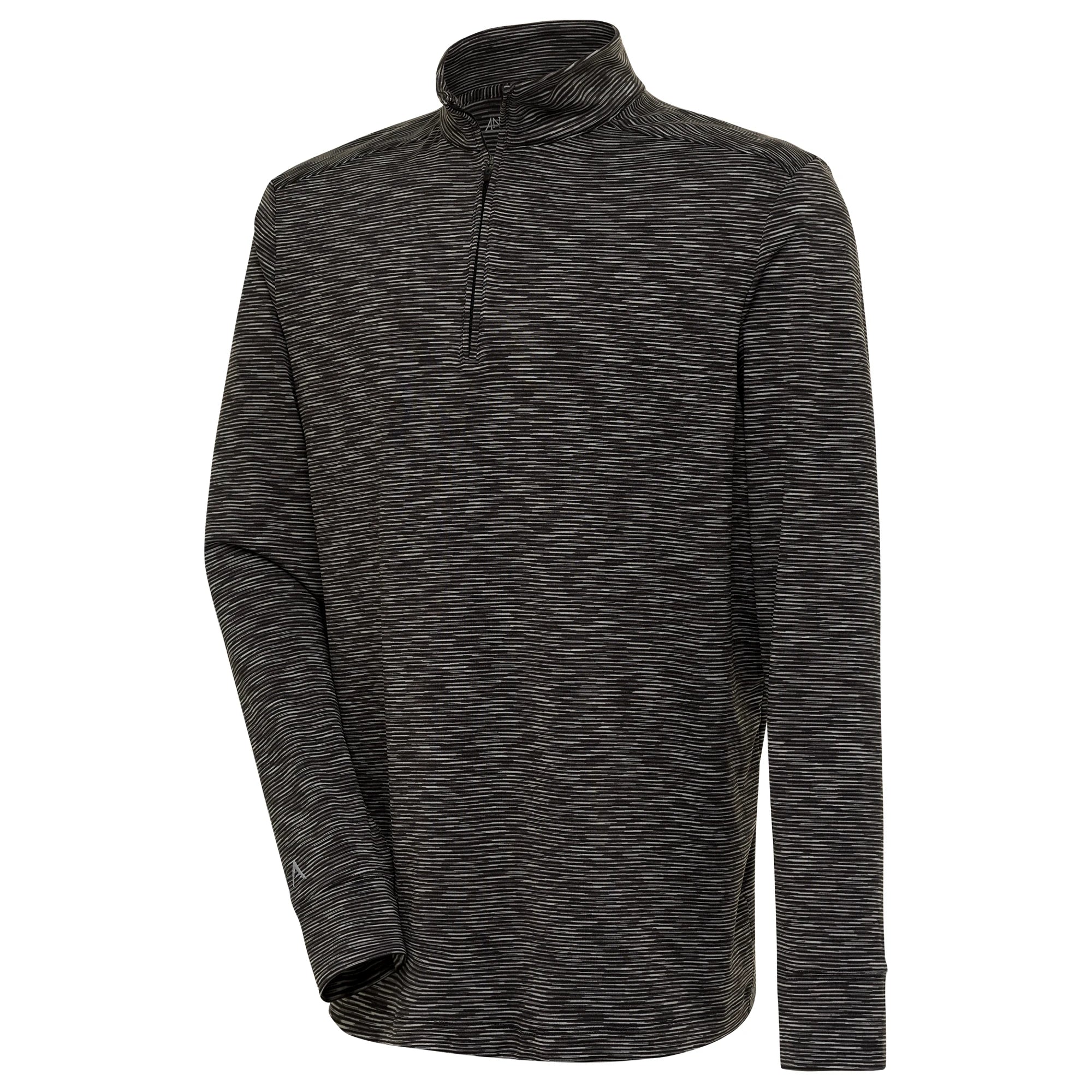 Mens Antigua Civil 1/4 Zip Pullover Black Multi