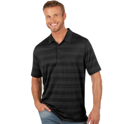 Mens Antigua Compass Short Sleeve Polo Black Multi