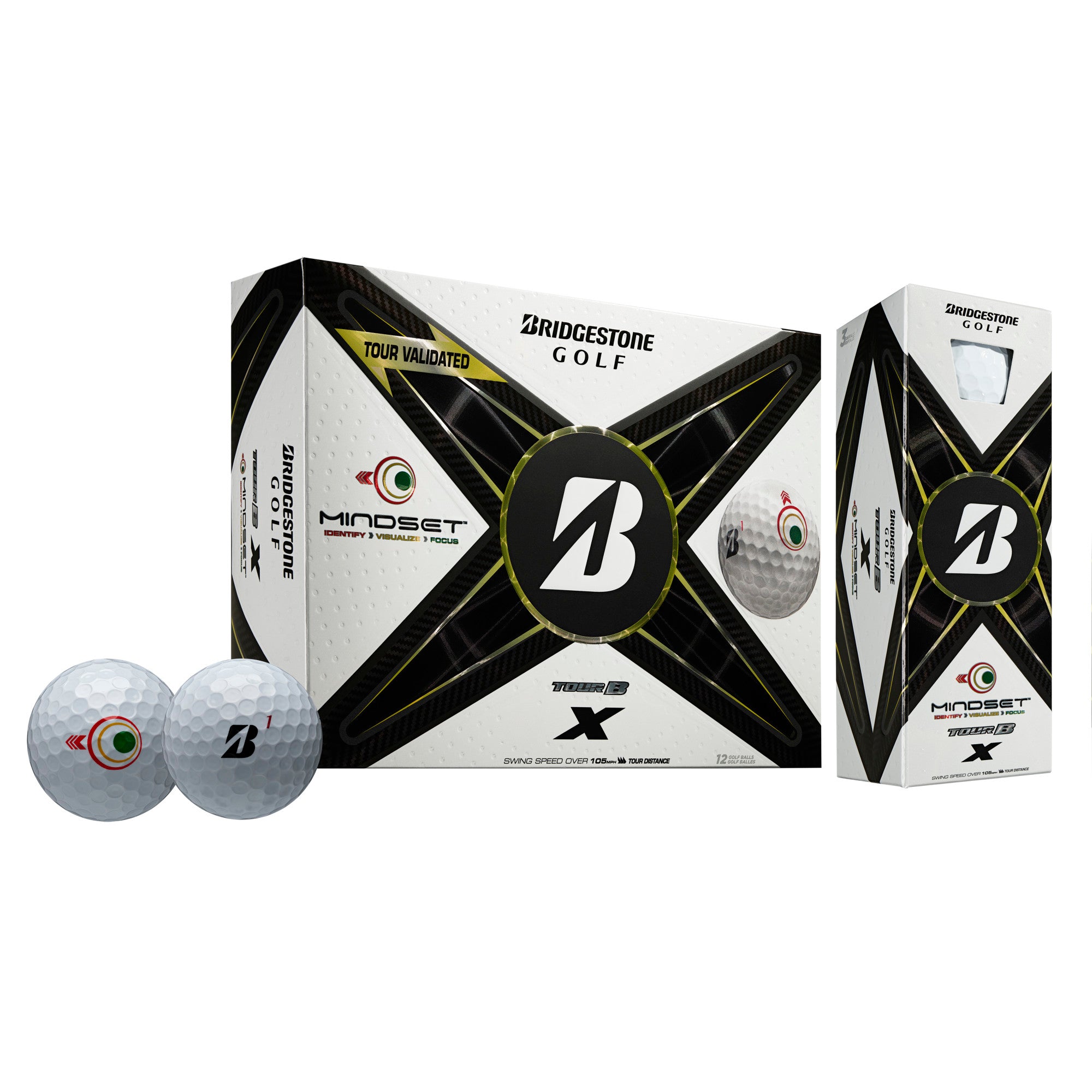 Unisex Bridgestone Golf Bridgestone Golf Tour B X Mindset - White White