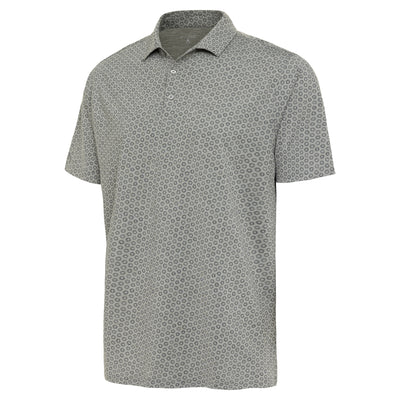 Mens Antigua Flicker Short Sleeve Polo Dark Gray Heather/Rock
