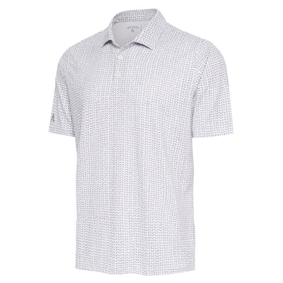Mens Antigua Mashie Short Sleeve Polo Optic White/Moon