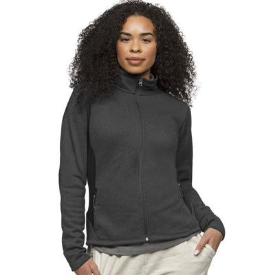 Ladies Antigua Course Jacket Black Heather Multi