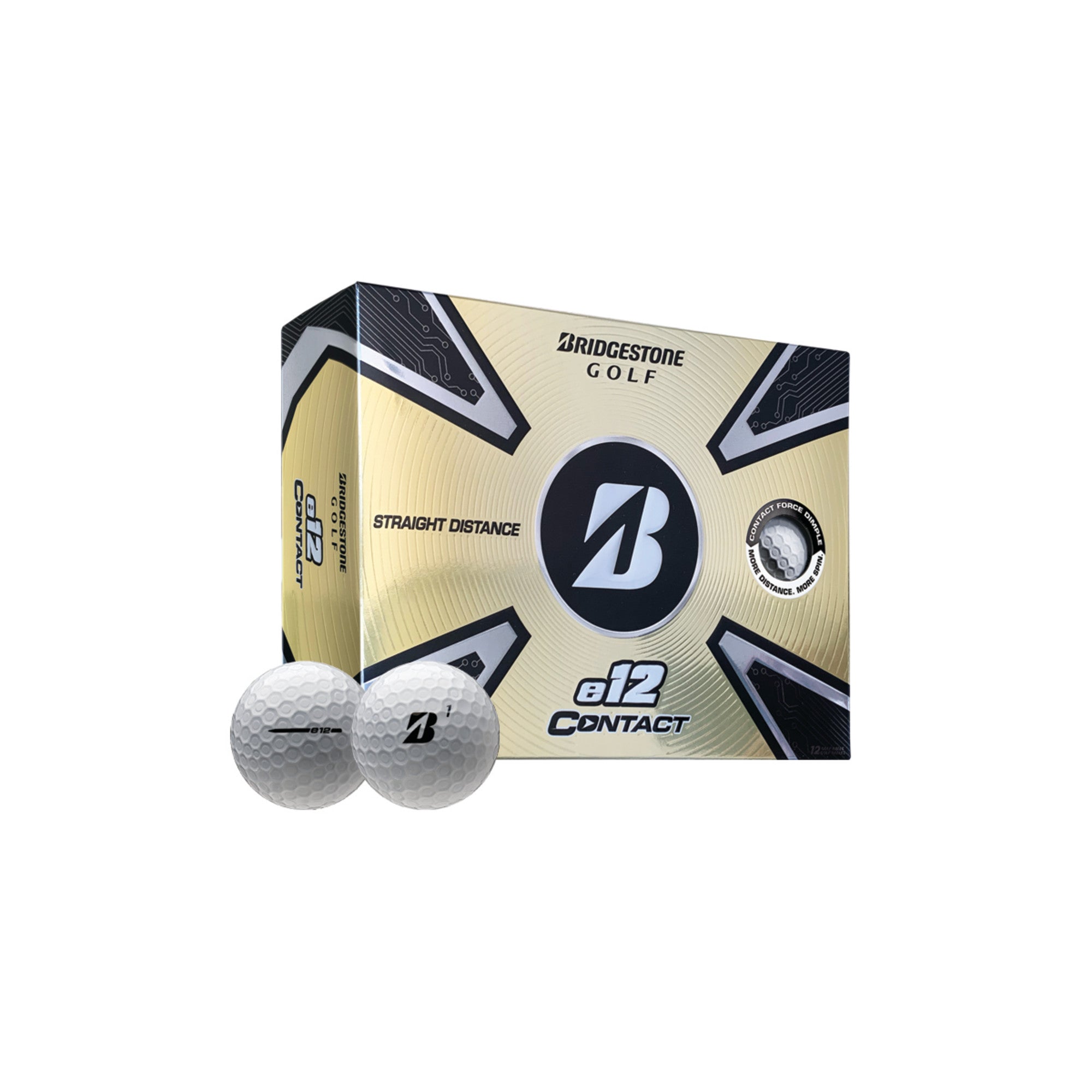 Mens Bridgestone Golf E12 Contact White Dz White