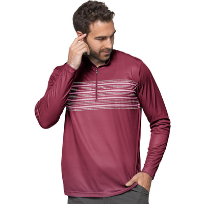 Mens Antigua Impact 1/4 Zip Pullover Damson Multi