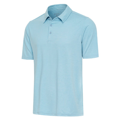 Mens Antigua Par 3 Short Sleeve Polo Skylight Heather