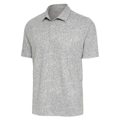 Mens Antigua Marbles Short Sleeve Polo Grey/Black Multi