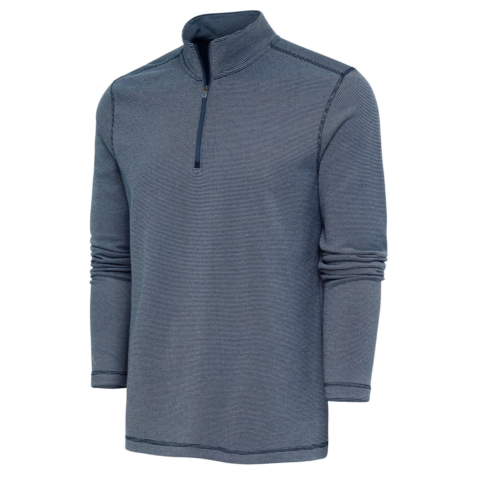 Mens Antigua Shore Bunker 1/4 Zip Pullover Nautical Navy/Optic White