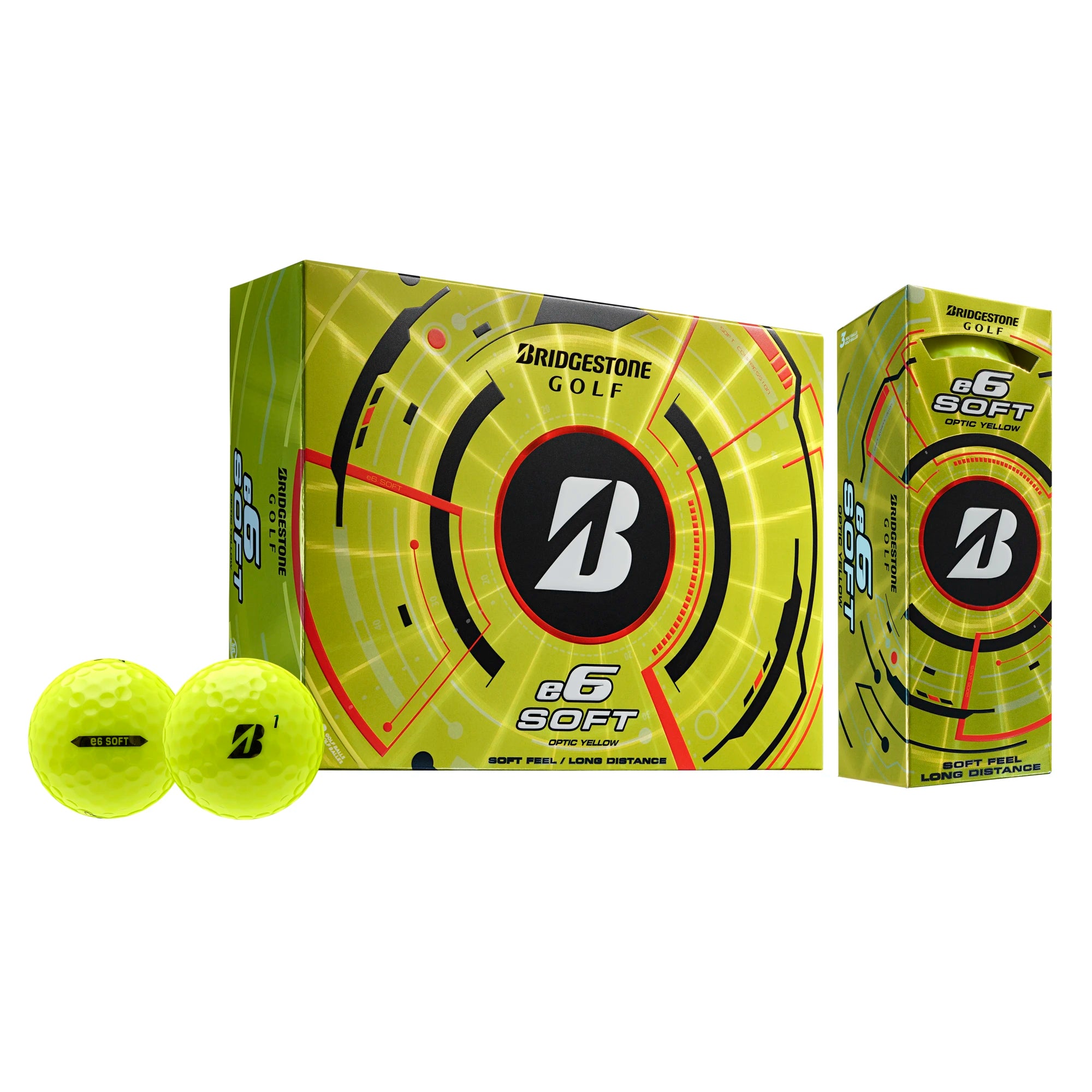 Mens Bridgestone Golf E6 Soft Yellow Dz Yellow