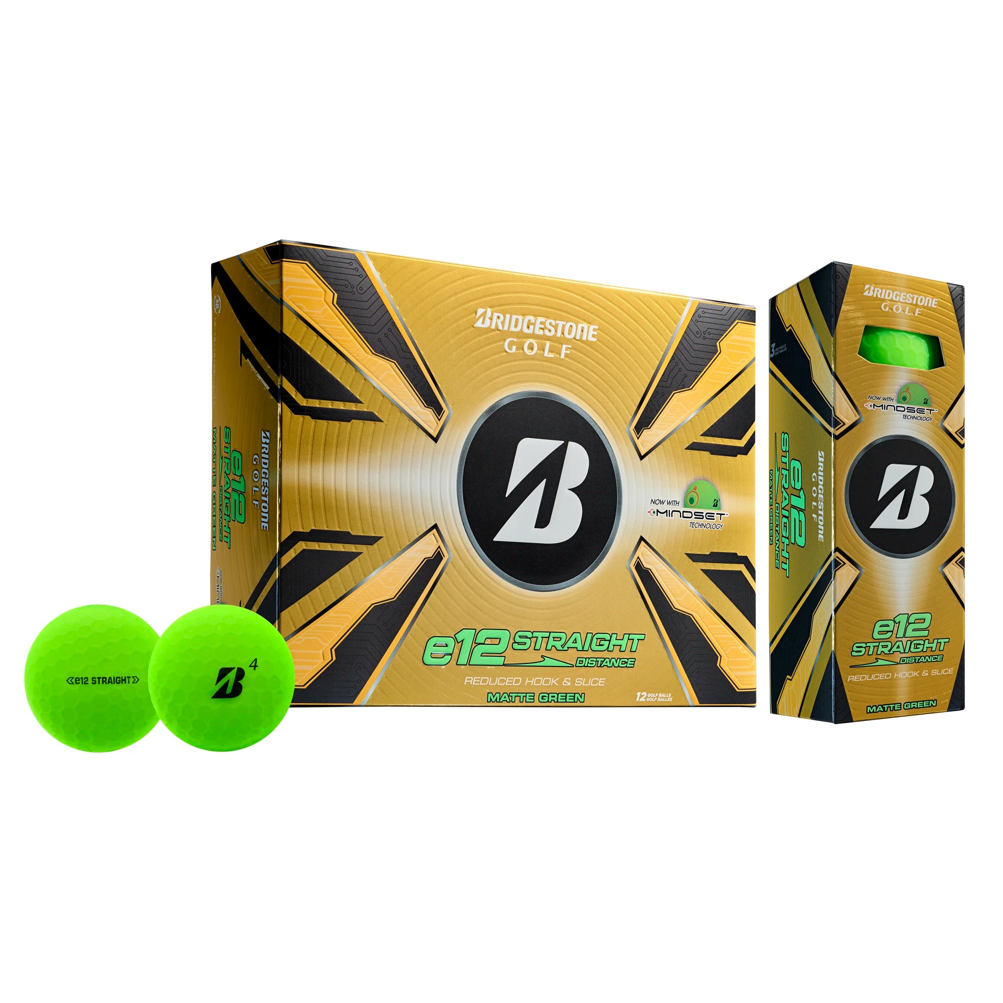 Mens Bridgestone Golf E12 Straight Matte Green Dz Matte Green