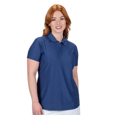 Ladies Nancy Lopez Golf Women'S Tempo Short Sleeve Polo Plus Navy