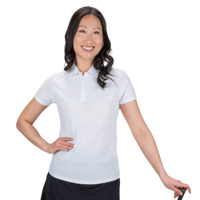 Ladies Nancy Lopez Golf Women'S Tempo Short Sleeve Polo White