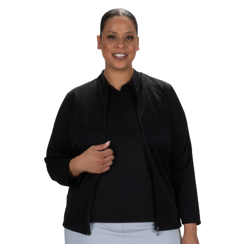 Ladies Nancy Lopez Golf Zeal Jacket Plus Black