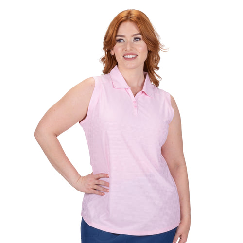 Ladies Nancy Lopez Golf Women'S Tempo Sleeveless Polo Plus Burst