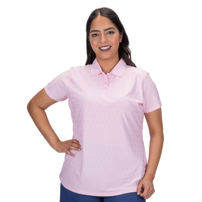 Ladies Nancy Lopez Golf Women'S Tempo Short Sleeve Polo Plus Burst