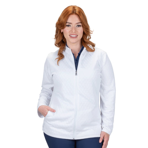 Ladies Nancy Lopez Golf Women'S Zeal Jacket Plus White