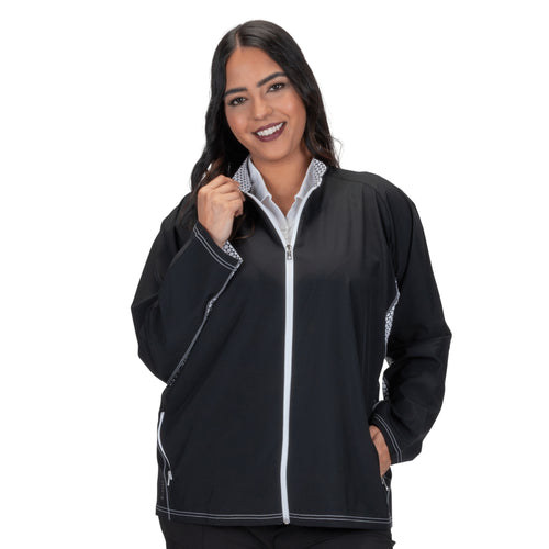 Ladies Nancy Lopez Golf Women'S Gleam Jacket Plus Black Multi