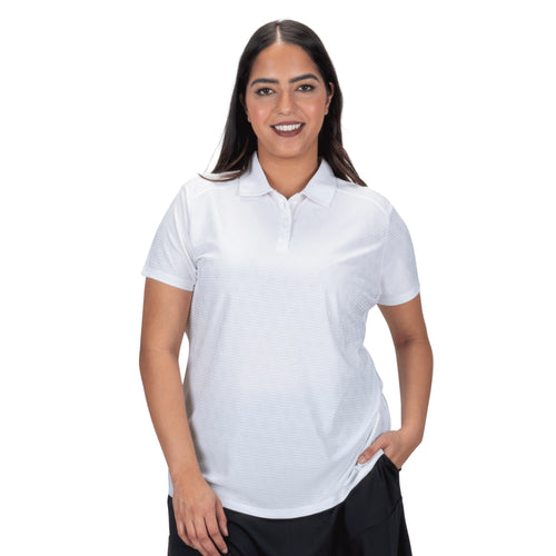Ladies Nancy Lopez Golf Women'S Tempo Short Sleeve Polo Plus White