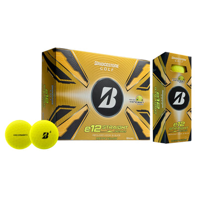 Mens Bridgestone Golf E12 Straight Matte Yellow Dz Matte Yellow