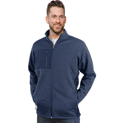 Mens Antigua Course Jacket Navy Heather Multi