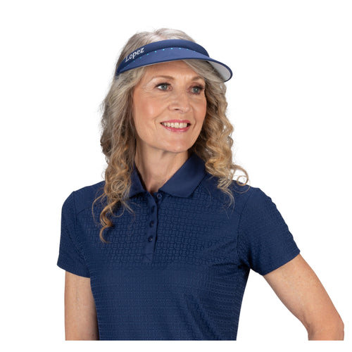 Ladies Nancy Lopez Golf Club Reverse Clip Visor Navy / Silver