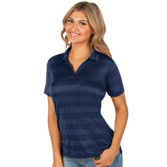 Ladies Antigua Compass Short Sleeve Polo Navy Multi