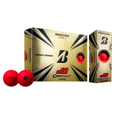 Mens Bridgestone Golf E12 Contact Matte Red Dz Matte Red