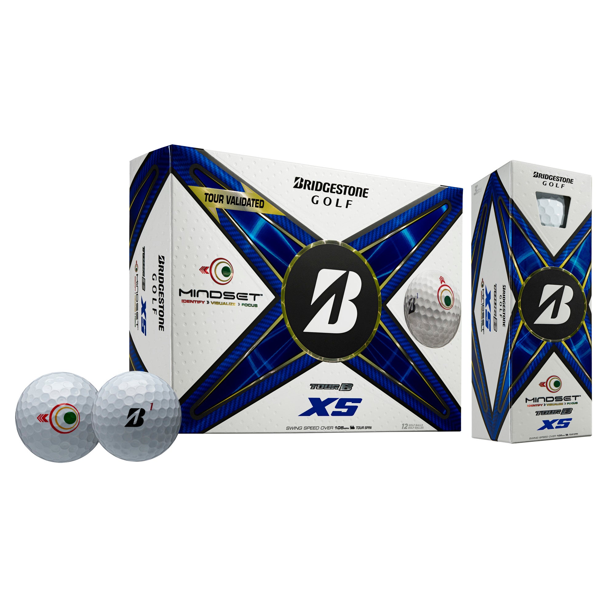 Unisex Bridgestone Golf Bridgestone Golf Tour B Xs Mindset - White White