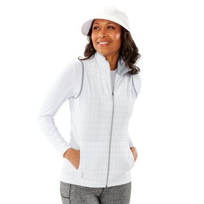 Ladies Nancy Lopez Golf Zippy Vest White Multi