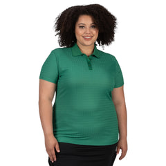 Ladies Nancy Lopez Golf Journey Short Sleeve Polo Plus Pine