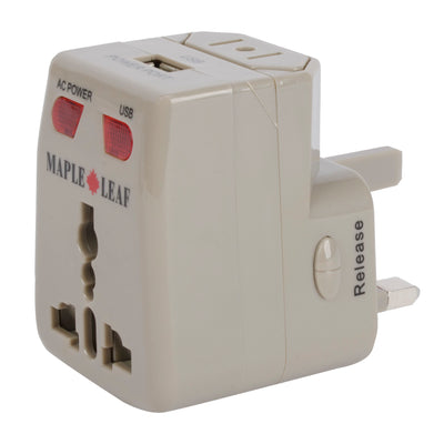 Maple Leaf World Wide Adapter Plug - ML1225GY