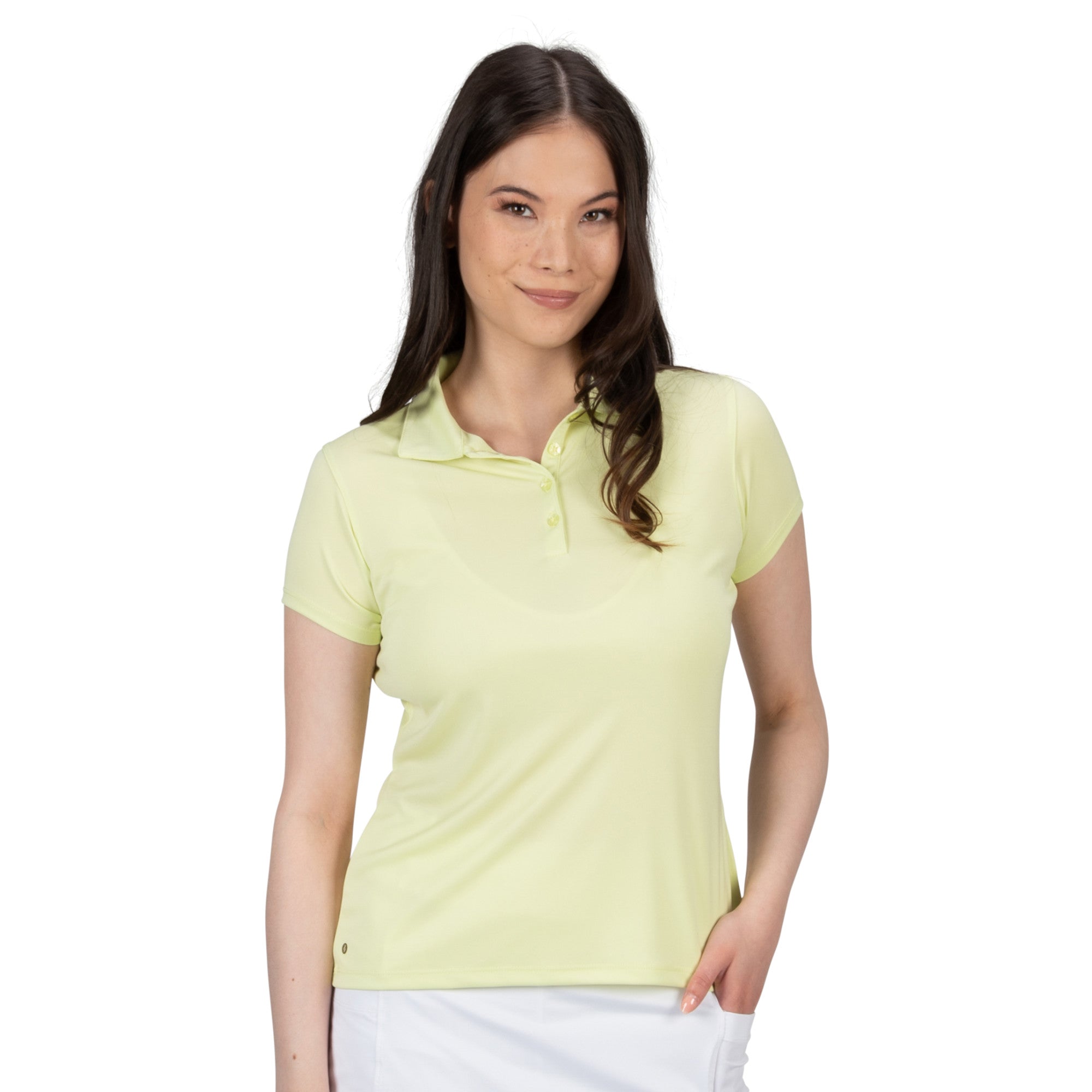 Ladies Nancy Lopez Golf Legacy Short Sleeve Polo Pistashio
