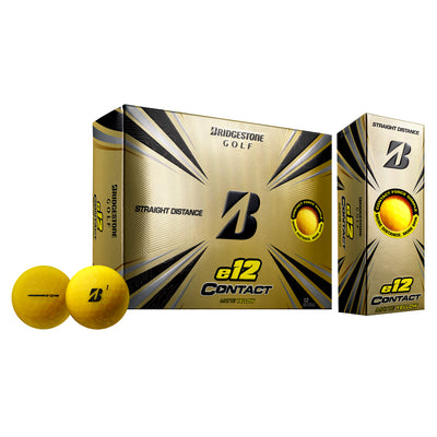 Mens Bridgestone Golf E12 Contact Matte Yellow Dz Matte Yellow